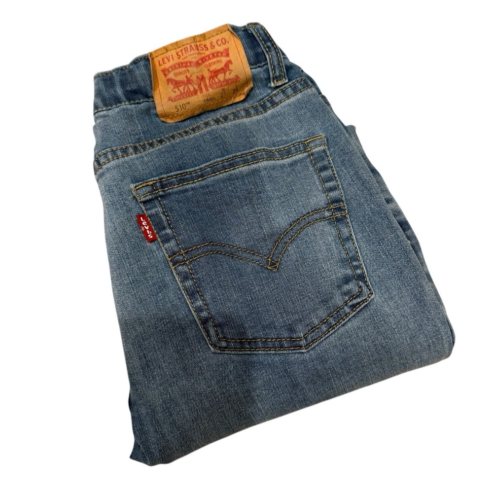 Levi's Strauss 510 Youth Size 14 Regular W27xL29 Light Blue Jeans Boys
